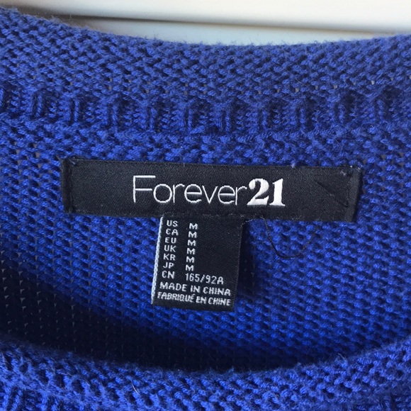 Very Blue Forever 21 Sweater 💙 - Picture 5 of 7